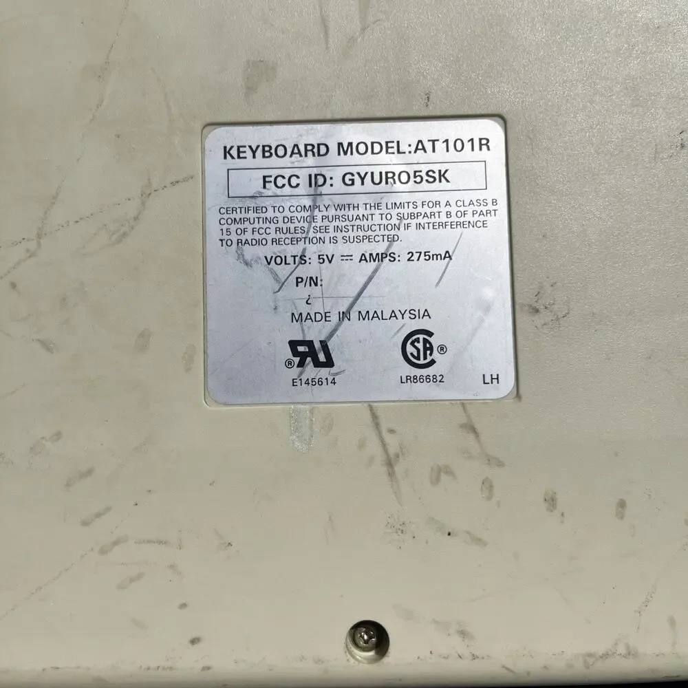 Vintage Dell AT101R Mechanical Keyboard AT/PS2 Beige Alps Switch Keyboard